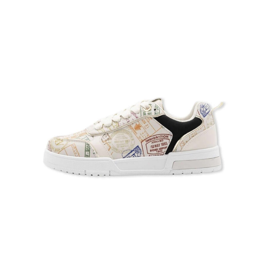 Sneakers ALV by Alviero Martini con lacci e stampa timbri viaggio - ALVSD0240