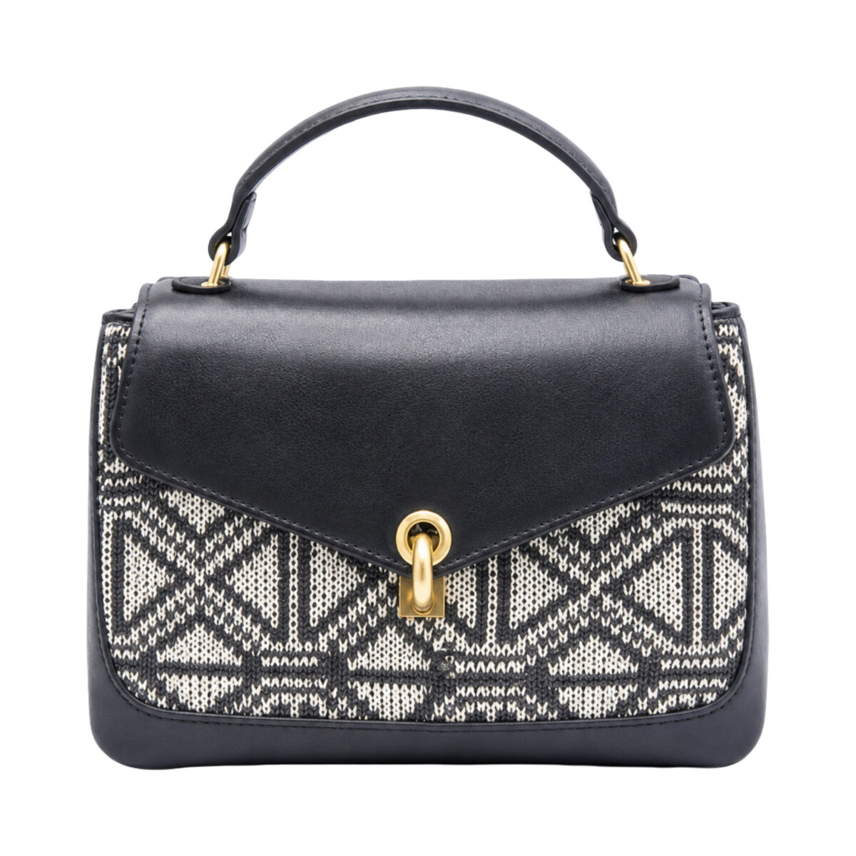 Borsa ALV by Alviero Martini Astra con inserto tessuto e chiusura frontale - ALVB12602
