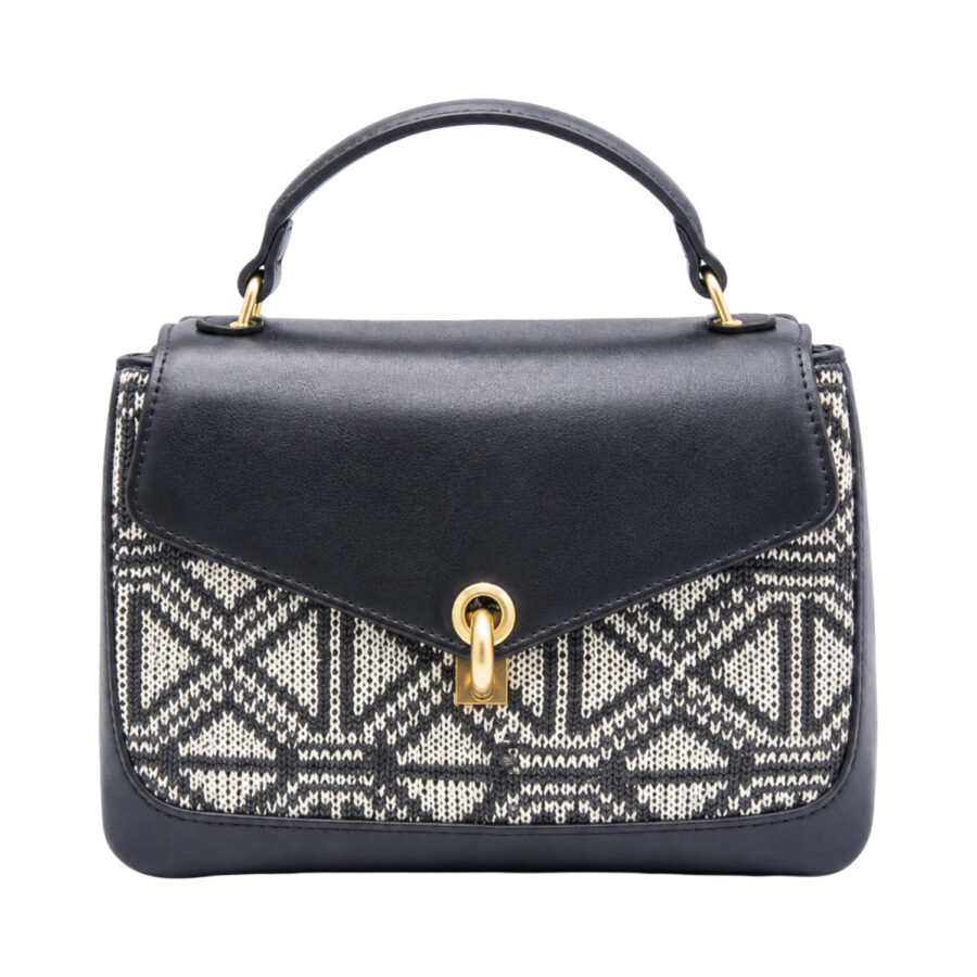 Borsa ALV by Alviero Martini Astra con inserto tessuto e chiusura frontale - ALVB12602